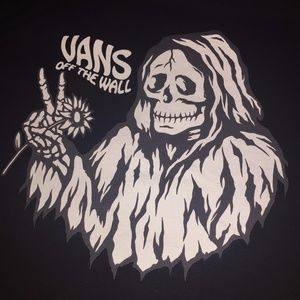 UNISEX Black Vans Ghoul/Skull Short-Sleeve